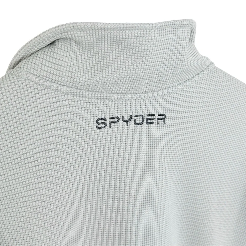 Spyder Bandit Quarter Zip Fleece Lined Performance Jacket Grey Black Mens M
